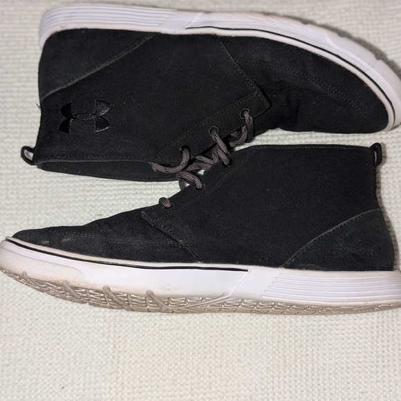 Under Armour Black Sneakers with Suede Finish and Padded Collar - Picture 4 of 8